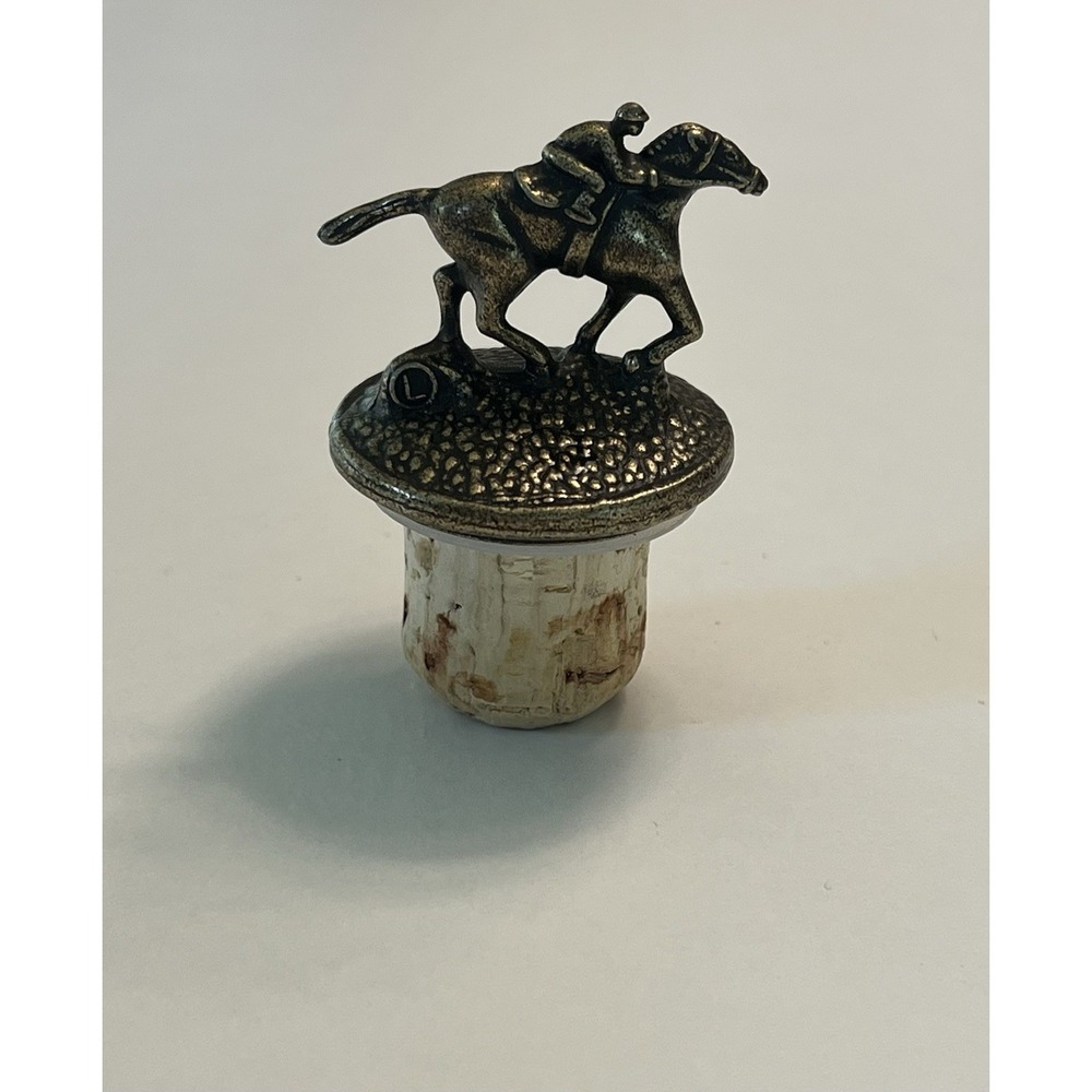 Blanton's Bourbon Bottle Stopper – Letter "L"– Horse & Jockey Cork Topper